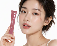Gloss à lèvres liquide polypeptidique sans logo personnalisé, enrichi en minéraux, multivitamines et huile de jojoba, formule hydratante et non collante, tube de 10 ml
