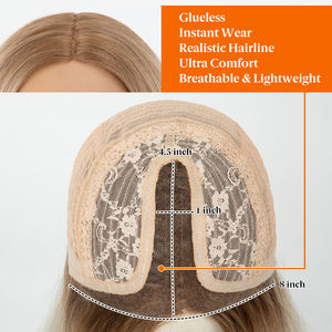 Pelucas de Encaje Invisible Precortadas SARLA al por Mayor, Pelucas Mono Cap, Pelucas Frontales, Perucas de <span class=keywords><strong>Cabello</strong></span> de Fibra Futura, Pelucas de Monofilamento para Mujer - Product Image 4