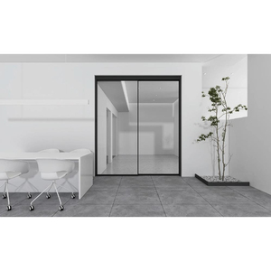 <span class=keywords><strong>Porte</strong></span> <span class=keywords><strong>coulissante</strong></span> magnétique moderne à double rail en aluminium et verre pour maison, hôtel, chambre, salon – <span class=keywords><strong>Porte</strong></span> intérieure en verre : La solution tout-en-un - Product Image 1