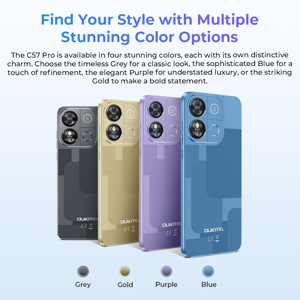 oukitel c57 pro teléfono inteligente 6,52 