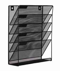 <b>Metal</b> Crafts Stackable 5 Tier Desktops Document Tray Holder Mesh <b>File</b> Trays Iron Wire for School Office Supplies - Product Image 4