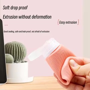 Bouteilles de voyage en silicone rechargeables à presser pour organiser le maquillage, le shampoing, les huiles essentielles, les cosmétiques et les lotions - Product Image 5