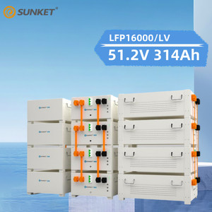SUNKET 태양 에너지 저장 랙 장착 배터리 팩 16000/LV 저전압 LiFePO4 리튬 철 인산염 고체 상태 <span class=keywords><strong>10</strong></span> 년 - Product Image 1