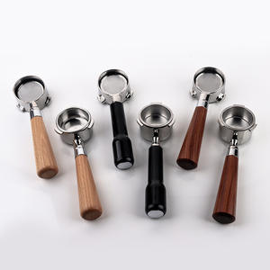 เครื่องชงกาแฟพกพาแบบไม่มีก้นลึก58มม. มี2หูสำหรับ <span class=keywords><strong>faema</strong></span> E61 expobar E61จรวด E61ECM พร้อมด้ามไม้ - Product Image 6