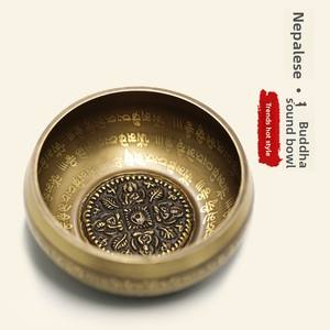 Cuenco para cantar de Yoga y meditación, acabado antiguo de cobre martillado a mano para decoración de escritorio de oficina en casa, regalo de relajación - Product Image 3