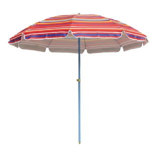 Parasol de plage Style Exotik Structure de cadre renforcée avec un design de transport et de rangement facile Stable au vent Parasol de plage - Product Image 1