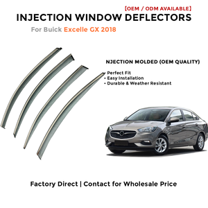 Injection Side Window Deflectors Visor Rain Guards for Buick Excelle GX 2018 Wind Deflector Auto Accessories - Product Image 2