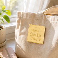 Mini badges en métal en gros vous pouvez faire ceci épinglettes en émail de motivation accessoires personnalisés lettre broche épingle en émail doux dur