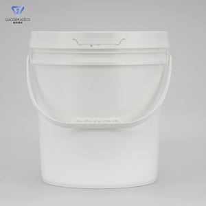 מיכל פלסטיק עגול 18l עם ידית ומכסה דלי חומר pp עבור ציפויים בנייה ודבק - Product Image 1