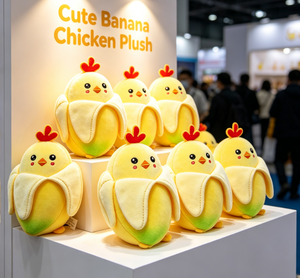Peluche de Animalito Tipo Banana, Tamaño Pequeño, Relleno de Algodón PP, Diseño Bordado, para Regalo de Cumpleaños o Recuerdo, Súper Suave - Product Image 3