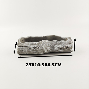 Maceta de Cemento o Concreto con Forma de Madera, Duradera y Única, para Plantas Suculentas, para Jardín, Sala de Estar, Dormitorio - Product Image 6