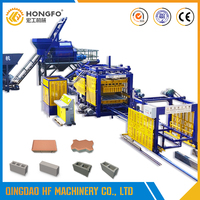 Machine automatique chinoise QT15-15 pour la fabrication de blocs et de briques en béton avec PLC et pompe hydraulique pour matériaux bruts en ciment