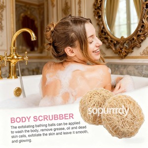 Esponja Exfoliante Corporal Natural de Fibra de Sisal 100% con Logotipo Personalizado, Esponja de Baño Redonda a Base de Plantas - Product Image 6