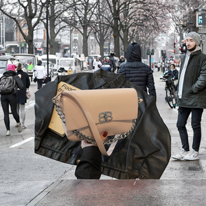 Bolso Bandolera de Piel Sintética Vintage para Mujer, Estilo Moderno, con Correa Única, Cierre de Cremallera, Patrón Geométrico, Portátil y Pequeño - Product Image 3