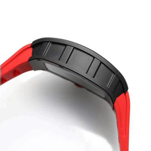 นาฬิกาข้อมือเซรามิกสีดำ ระบบออโตเมติก หน้าปัดคริสตัลแซฟไฟร์ ดีไซน์โปร่ง สายยาง กันน้ำลึก 30 เมตร หรูหรา ทันสมัย - Product Image 3