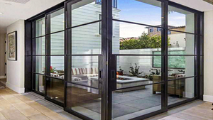 Verre en fer Villa balcon <span class=keywords><strong>terrasse</strong></span> cloison intérieur salon chambre à coucher maison bureau en acier conception graphique portes coulissantes moderne 208 - Product Image 2