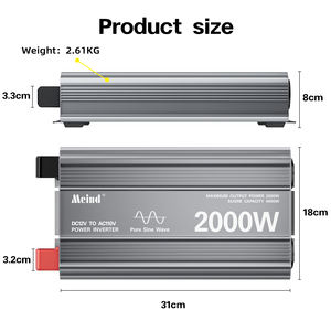 Convertisseur de courant pur sinus Meind 2000w <span class=keywords><strong>12v</strong></span> 24v Da vers Ac 110v 230v pour <span class=keywords><strong>camping</strong></span>-<span class=keywords><strong>car</strong></span> hors réseau, expédition de Shenzhen - Product Image 4