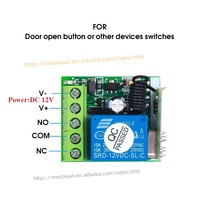 Relé de 12 V CC y 10 A, Interruptor de Control Remoto Inalámbrico RF de 1 Canal con Módulo Receptor de 433 MHz, Control Remoto LED