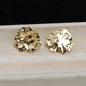 Clous d'oreilles en argent S925 Wenchi, motif feuille, pour femme, anneau ouvert, accessoires de bijoux DIY avec perles, Chine 16183 - Product Image 3