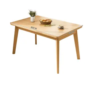 Household solid wood dining table Small apartment commercial table rental room table chair combination