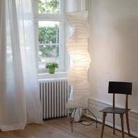 Wabi Sabi lampadaire en papier de riz fait à la main abat-jour créatif décoration grand lampadaire salon hôtel lampe lanterne en papier