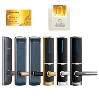 Système de porte de sécurité par carte Entrée sans clé Coffre-fort Poignée électronique électrique Clés de verrouillage Cylindres de porte Système de verrouillage de porte d'hôtel Intelligent
