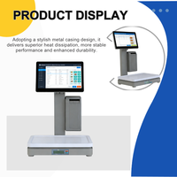 Sistema POS con Báscula, Pantalla Táctil de 15.6 Pulgadas, Báscula con Caja Registradora, Báscula POS para Supermercados y Comercios Minoristas