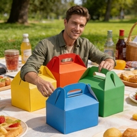 Boîtes à rabat en papier couleur pastel en gros, personnalisables avec logo, pour loisirs créatifs pour enfants, pique-niques, collations, friandises, et boîtes cadeaux en vrac pour fêtes de Pâques