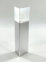 Trophée en cristal d'oxydation triangulaire minimaliste, socle métallique haut de gamme personnalisé, gravure pour réunion annuelle d'entreprise, employé
