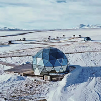 2024 Usine Nouveau Design 5m 6m 8m 10m Luxe Glamping Hébergement Géodésique Verre Hôtel Modulaire Verre Dôme Maison