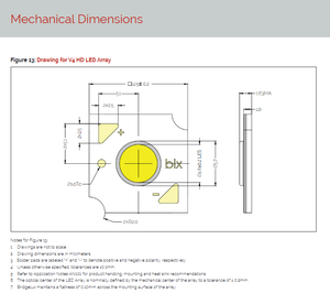 Bridgelux BXRH-27H0600-B-83 Gen 8 V4 HD LED Array Blanco Cálido 2700k Chip COB de Iluminación LED CRI 97 2597lm - Product Image 6