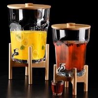 Distributeur de boissons de nouvelle conception avec robinet, pot de stockage de jus, bacs à boissons, plastique PC réutilisable pour les hôtels commerciaux et les traiteurs