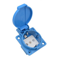 Prise de courant AC étanche IP44 norme européenne 16A, prise électrique industrielle 250V avec contacts en cuivre pour usage domestique