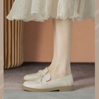 Mocassins souples en PU à bout souple pour femmes, nouvelle collection 2026, talon bas, plats, tendance, polyvalents, monocouche, résistants à l'usure, style rétro