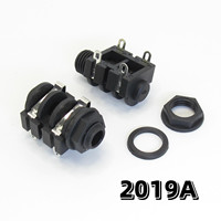 Connecteur de prise arrière 6,35 mm femelle noir/blanc pour interface casque, amplificateur, base de haut-parleur, commutateur audio