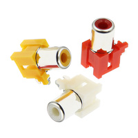 Prise RCA femelle à 2 broches, 1 position, 1 trou, prise audio coaxiale AV pour amplificateur, haut-parleur