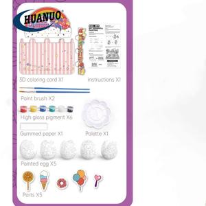 Nuovo stile fai da te Set di pittura a guscio d'uovo dipinto a mano adorabile uovo arte paradiso giocattoli educativi disegno a colori giocattoli per bambini - Product Image 3