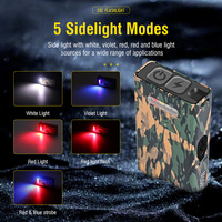 Haute puissance 1100lm Mini porte-clés lampe de poche 10 Modes lumière IPX5 étanche économie d'énergie UV LED EDC torche extérieure