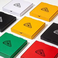 Boîte à pizza en papier kraft brun personnalisée avec logo imprimé en gros pour l'emballage alimentaire