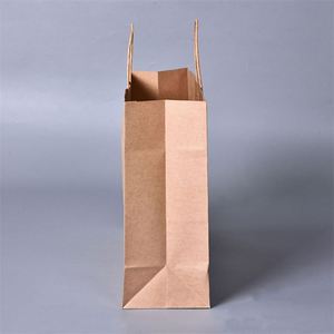 Bolsa de Papel Kraft Resistente KM para Entrega de Alimentos, con Asa Plana, Impresión Personalizada, para Panadería y Restaurante - Product Image 6