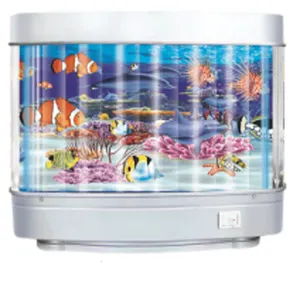 Lightahead-Lámpara decorativa para acuario de peces tropicales artificiales, océano Virtual en movimiento