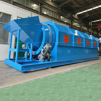 Équipement de criblage de déchets à double tambour à rouleaux de type trommel, fabriqué en Chine, avec moteur, capacité de 20 à 300 t/h, acier/fer fonte