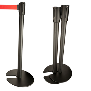 Có Thể Xếp Chồng Có Thể Thu Vào Vành Đai Stanchions Sân Bay Hàng Đợi Quản Lý Với Cast Sắt Phẳng Cơ Sở - Product Image 6