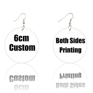 Ukiyo-E ต่างหูไม้ธรรมชาติ,ต่างหูรูปปลาโลมาวาฬคลื่นใหญ่พิมพ์สองด้านทำจากไม้ญี่ปุ่น - Product Image 2