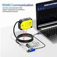 Capteur de déplacement laser haute précision FUWEI FSD25, mesure de distance et d'épaisseur, capteur de haute/basse tension, communication RS485, 12-24VDC