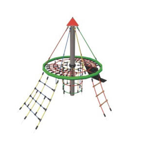 Estructura de Juego Grande para Escalar <span class=keywords><strong>con</strong></span> Cuerdas <span class=keywords><strong>con</strong></span> Soportes Verdes, Túnel Ondulado y Plataformas Amarillas para <span class=keywords><strong>Parques</strong></span> - Product Image 4