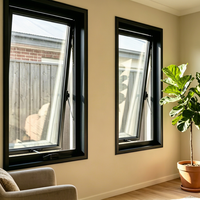 Ventanas Abatibles Horizontales Minimalistas DEEZON AS2047, Insonorizadas y con Aislamiento Térmico, Marco de Aleación de Aluminio para Cocina, con Manivela