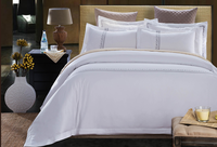 Ensemble de literie de chambre à coucher 100% coton, drap de lit de couleur blanche, taille unique en percale