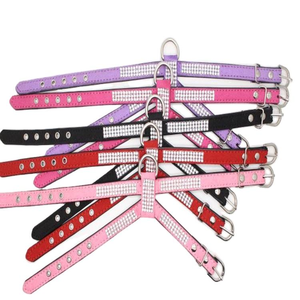 Small <b>Dog</b> K-shaped Water Diamond Pet Chest and Shoulder Strap Comfortable Fleece Net Diamond <b>Dog</b> Shoulder Strap cat Leash - Product Image 6