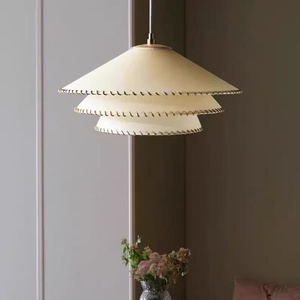 <span class=keywords><strong>Suspension</strong></span> moderne de style Artek à trois niveaux en parchemin, avec garniture en cuir et cordon de <span class=keywords><strong>suspension</strong></span>, pour salon et salle à manger - Product Image 2